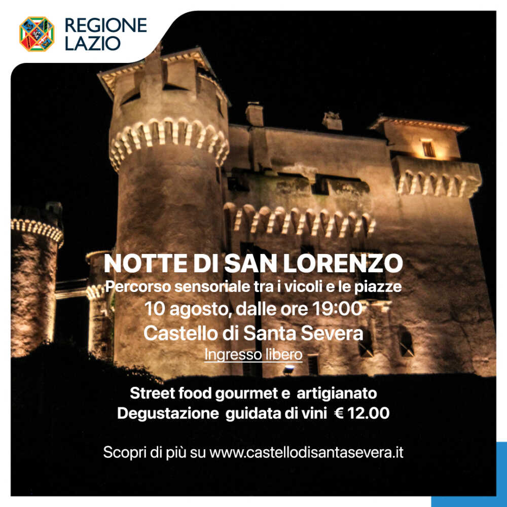 card-sanlorenzo notte san lorenzo castello santa severa