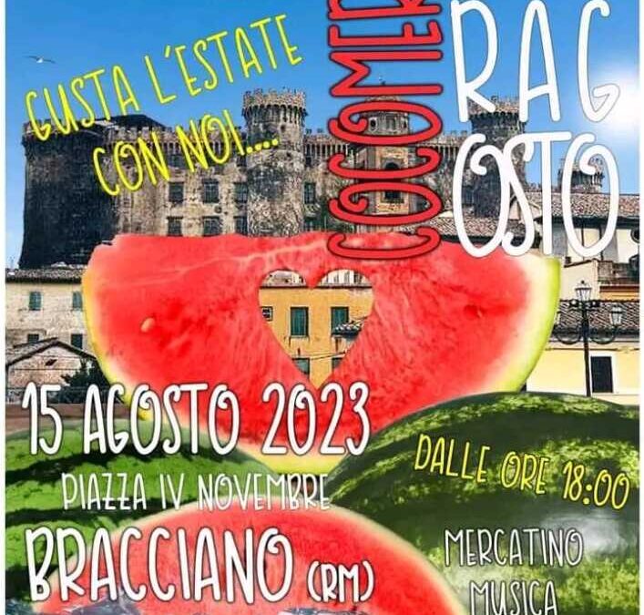 A Ferragosto cocomerata in piazza a Bracciano dell’AssoCommercianti