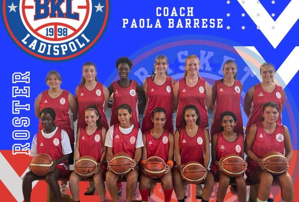 Le under 13 e 14 femminili del Basket Città Di Ladispoli