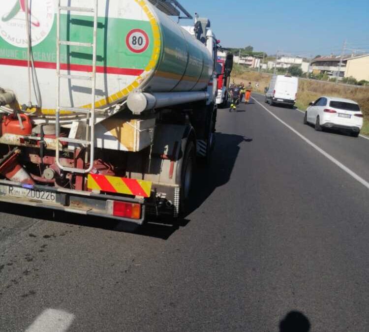 Incendio a Santa Marinella, interviene la ProCiv di Cerveteri