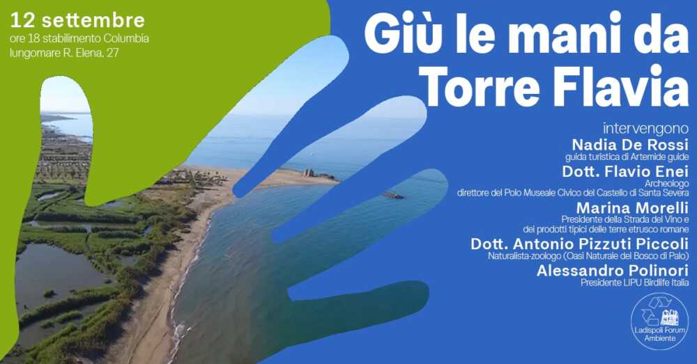 “Ladispoli Forum Ambiente”, martedì incontro-dibattito sul futuro di Torre Flavia