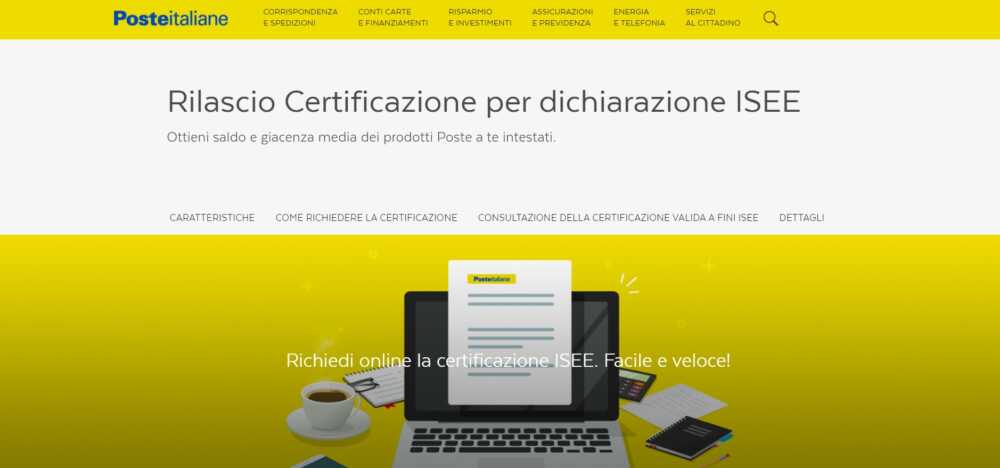 ph_rilascio cetificazione Isee online_poste.it