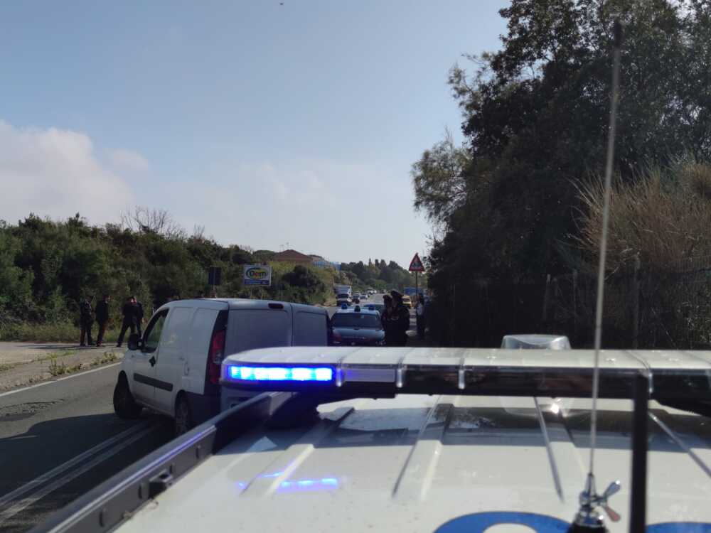 Carabinieri Civitavecchia auto speronata Aurelia3