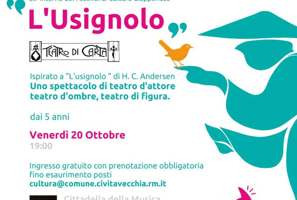 Festival di Cultura Giapponese, alla Cittadella della Musica di Civitavecchia in scena “L’usignolo”