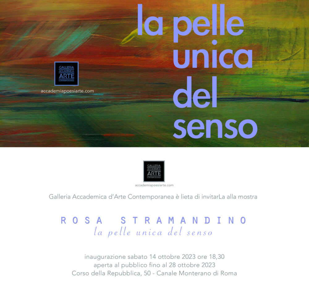 Invito Mostra Rosa Stramandino.Galleria Accademica d’Arte Contemporanea Invito Mostra Rosa Stramandino.Galleria Accademica d'Arte Contemporanea