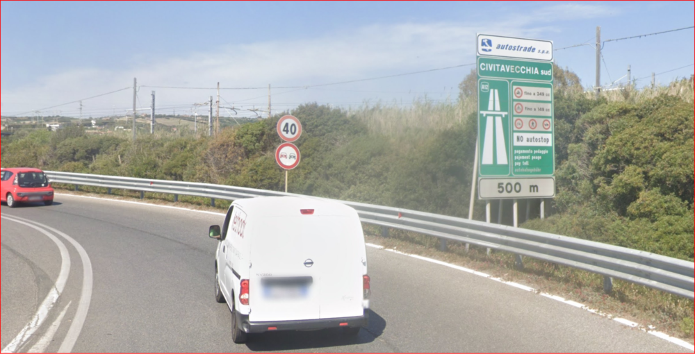 ingresso civitavecchia sud a12