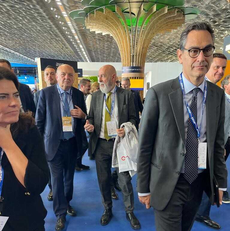 ministro Gilberto Pichetto Fratin e l’amministratore delegato di Enel Nicola Lanzetta per il sindaco Ernesto Tedesco