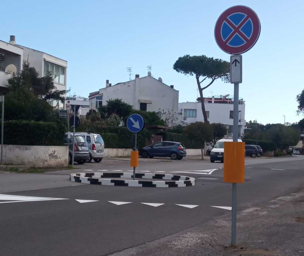 Nuova rotatoria di Via Pienza santa marinella
