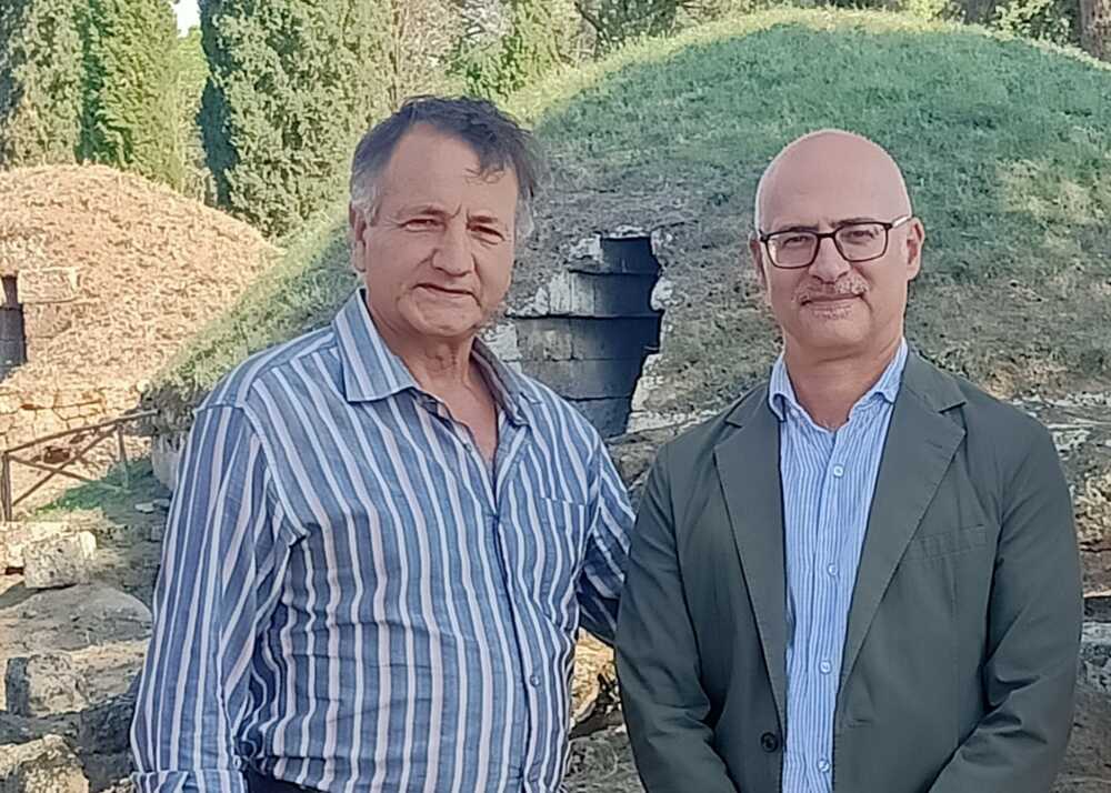 il Direttore del Parco Archeologico Cerveteri-Tarquinia Vincenzo Bellelli e Agostino De Angelis il Direttore del Parco Archeologico Cerveteri-Tarquinia Vincenzo Bellelli e Agostino De Angelis