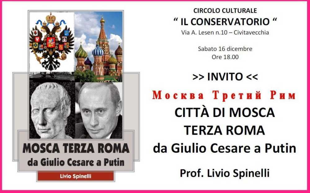 Conferenza a “Il Conservatorio” di Civitavecchia: il professor Spinelli collega Cerveteri a Mosca