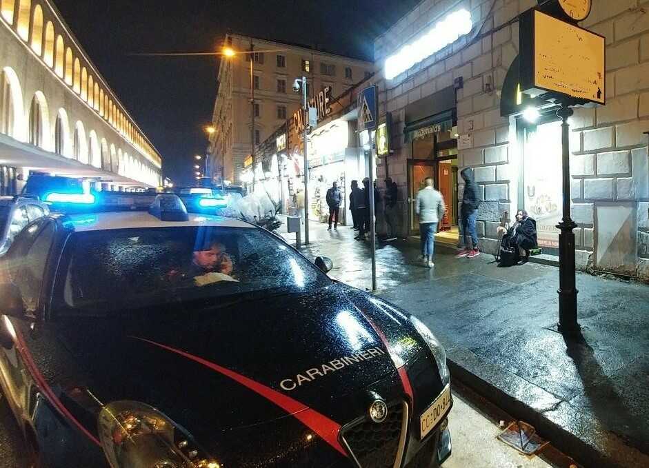 L'intervento dei Carabinieri