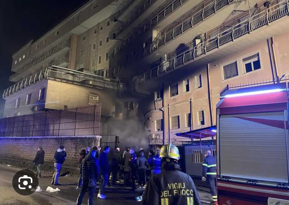 incendio polizia ospedale tivoli vigili fuoco vvf pompieri