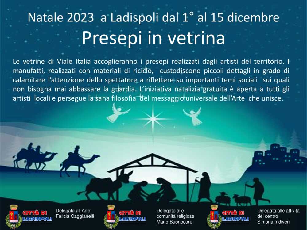 locandina presepi in vetrina 2023 locandina presepi in vetrina 2023