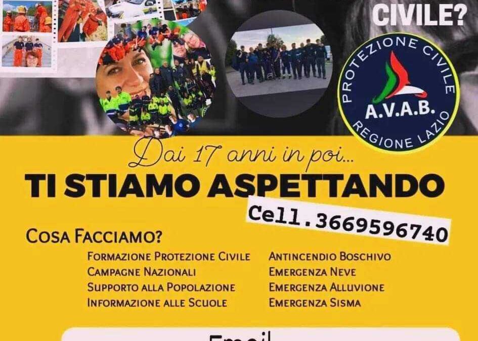 Corso per protettore civile dell’Avab Bracciano, età minima 16 anni