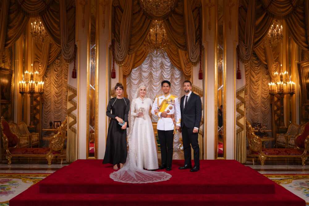 principe alessio evangelistella e roberta andreuccioli al matrimonio del principe del Brunei