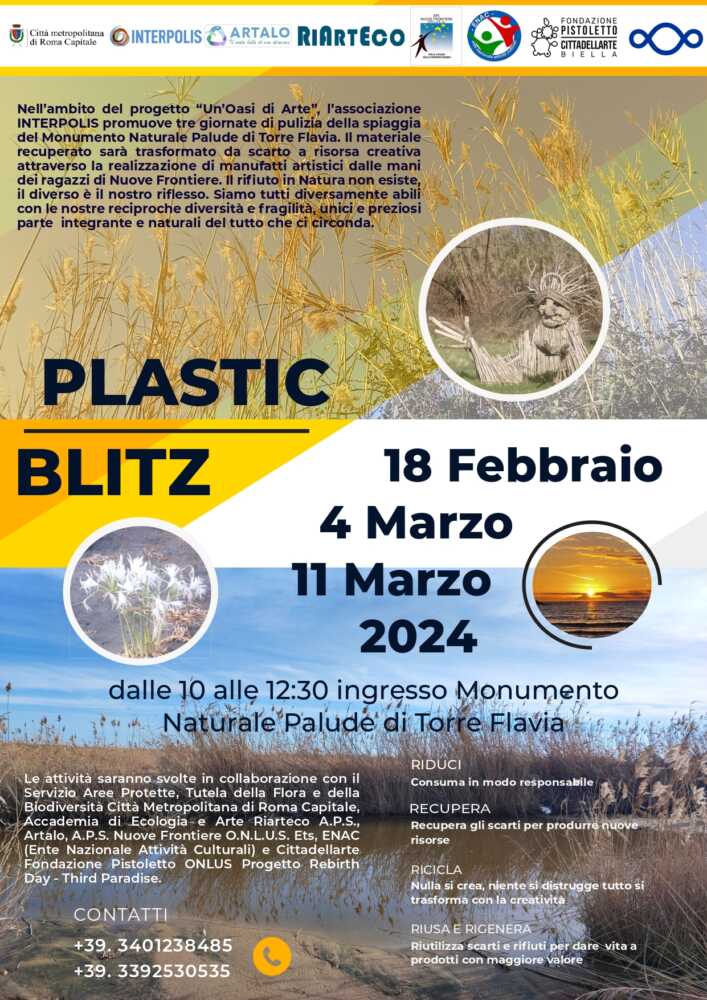 Locandina plastic blitz Torre Flavia Locandina plastic blitz Torre Flavia