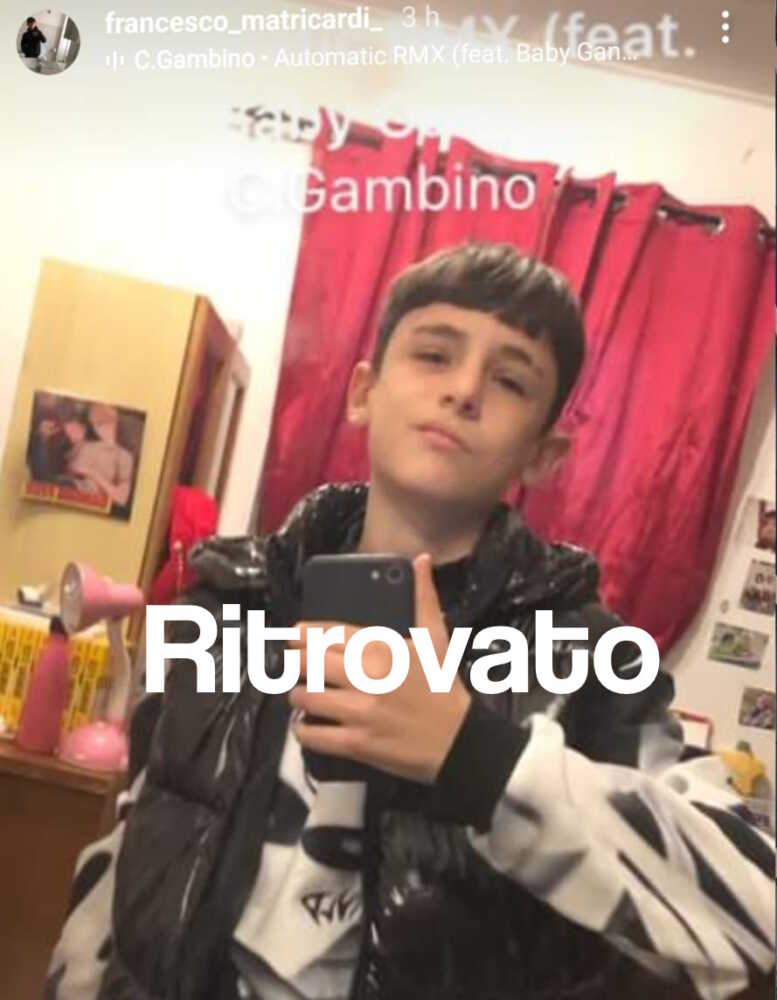 francesco matricardi ritrovato