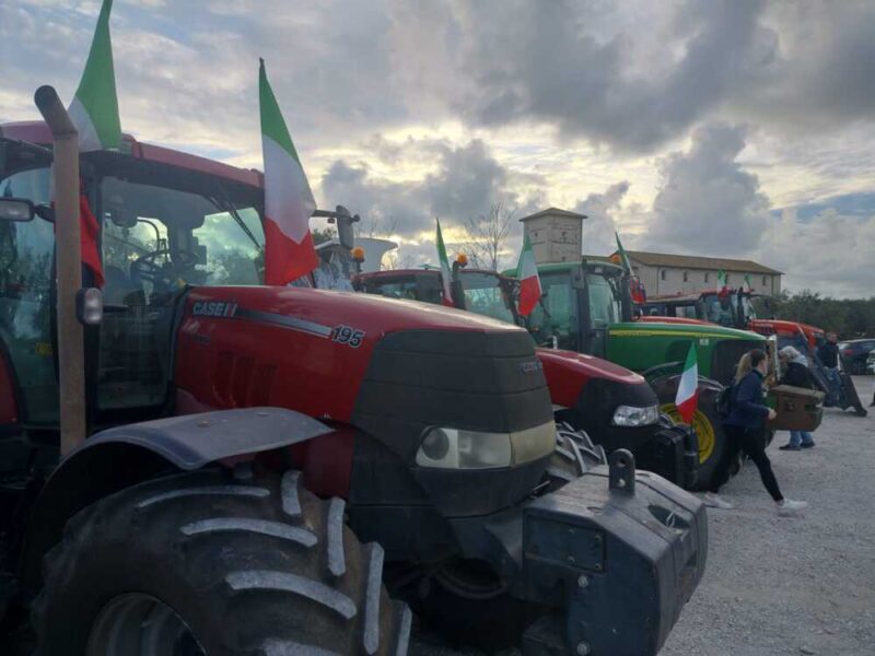 protesta trattori agricoltori Cerveteri