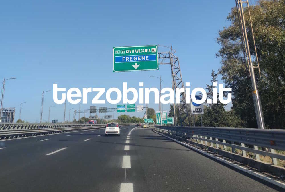 Chiude 5 notti lo svincolo per Civitavecchia sulla Roma-Fiumicino