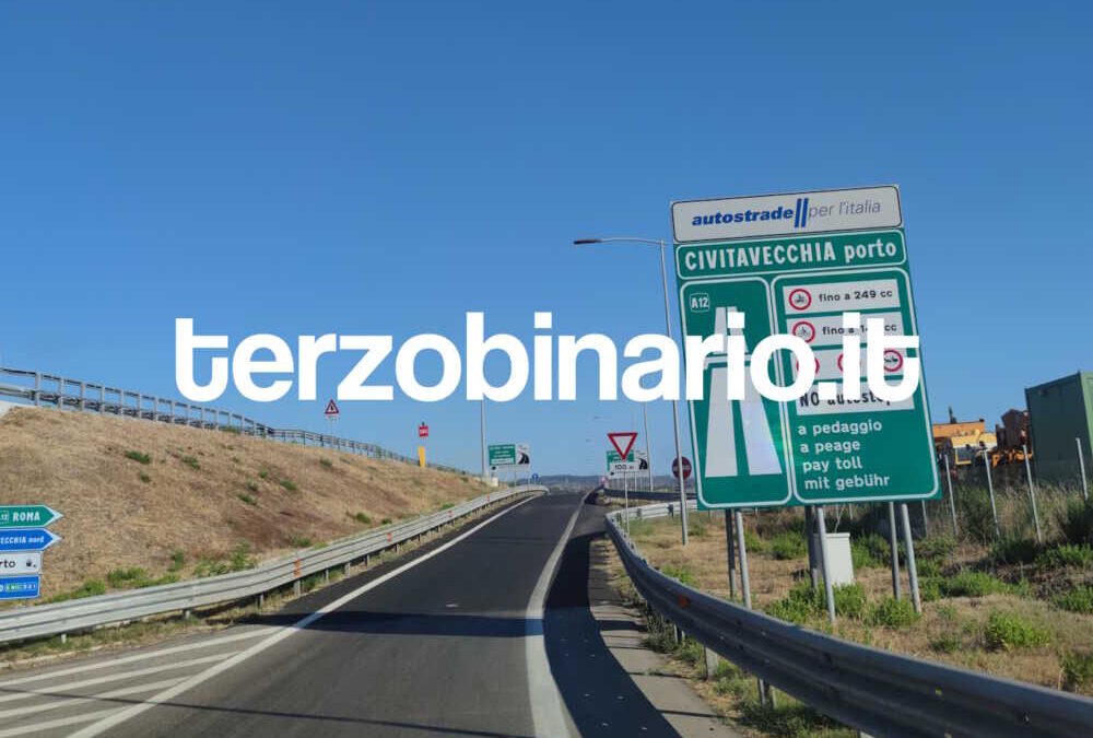 Sulla A12 chiude la bretella Civitavecchia Porto