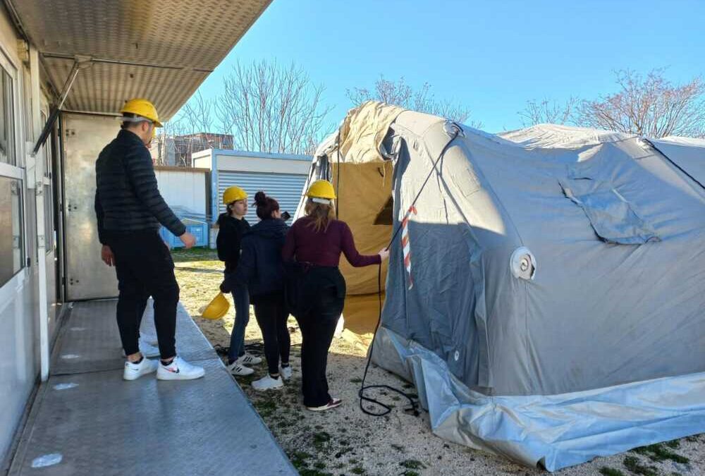 Cucina da campo della Prociv Civitavecchia per lo Stendhal: funziona la simulazione