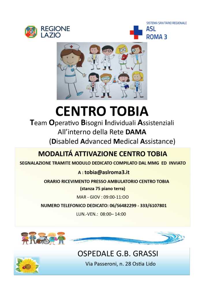 tobia BROCHURE ATTIVAZIONE asl roma 3 BROCHURE ATTIVAZIONE asl roma 3