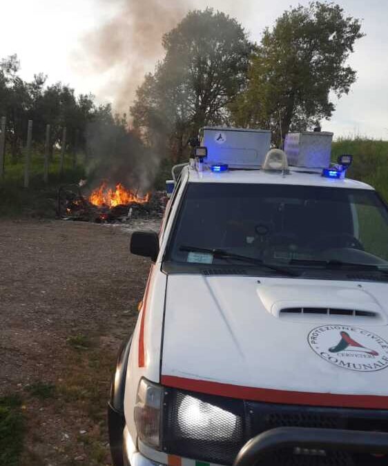 Fiamme in zona San Paolo, interviene la ProCiv di Cerveteri