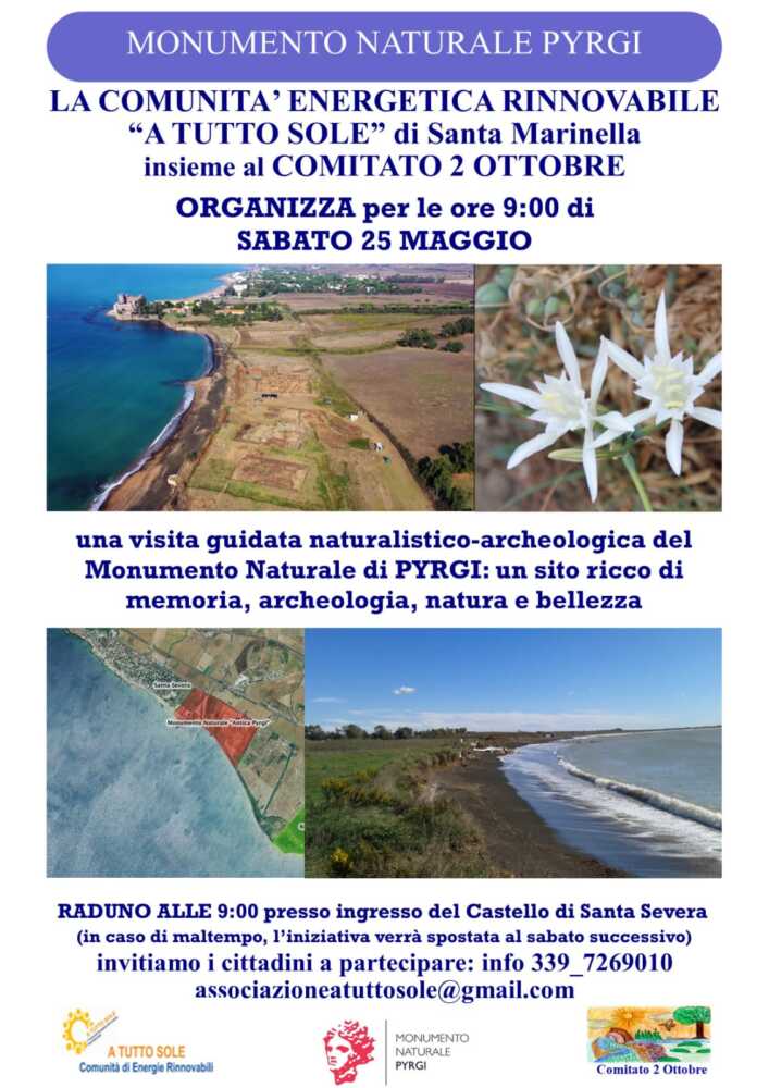 Il Comitato 2 ottobre e la Comunità Energetica A Tutto Sole monumento pyrgi