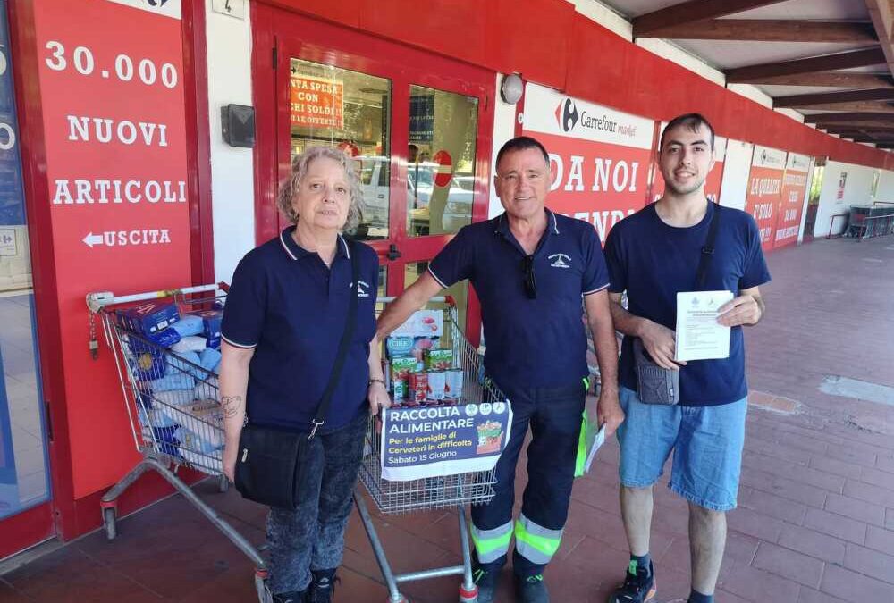 Successo per la raccolta alimentare della ProCiv di Cerveteri