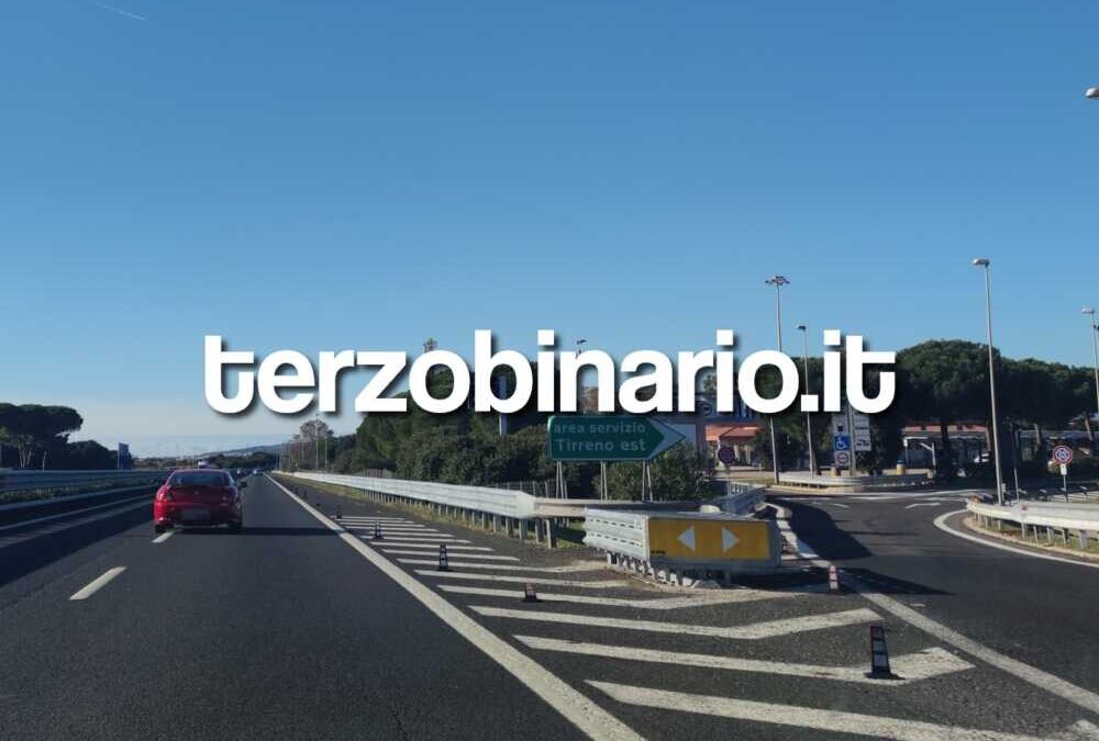 Sulla A12 chiudono lo svincolo di Santa Severa e l’area di servizio Tirreno Est