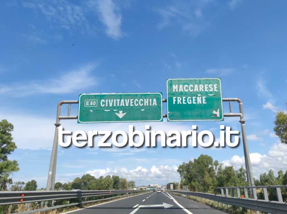 a12 uscita maccarese fregene direzione civitavecchia