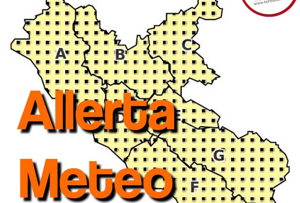 Allerta meteo gialla sul Lazio