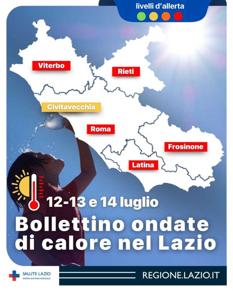 caldo calore lazio civitavecchia gialla