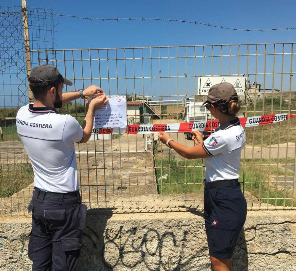 guardia costiera depuratore campo di mare sequestrato 2 guardia costiera depuratore campo di mare sequestrato 3