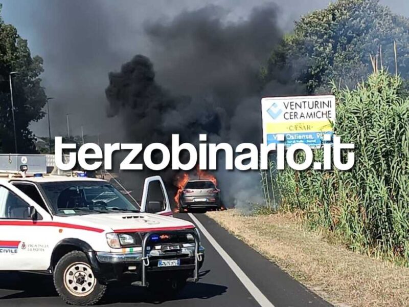 incendio auto settevene palo cerveteri