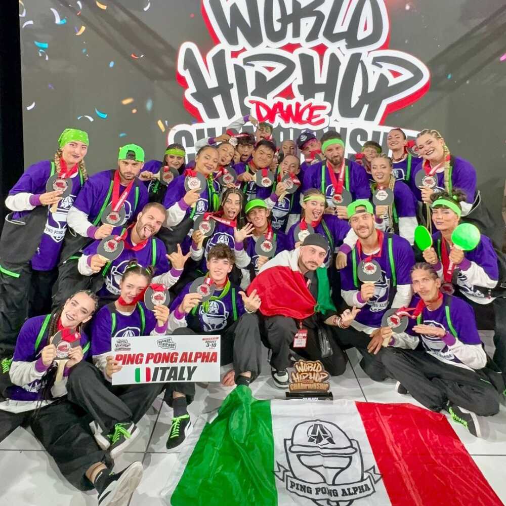 PING PONG ALPHA hip hop allumiere medaglia d’Argento al #WorldHipHopDanceChampionship 2024 phoenix arizona