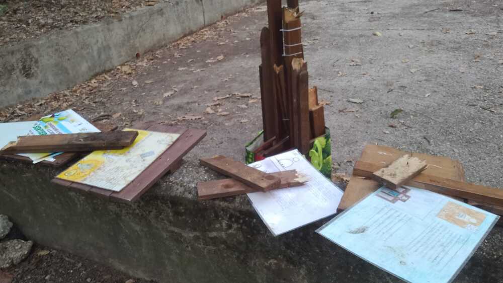 cartelli vandalismo valcanneto