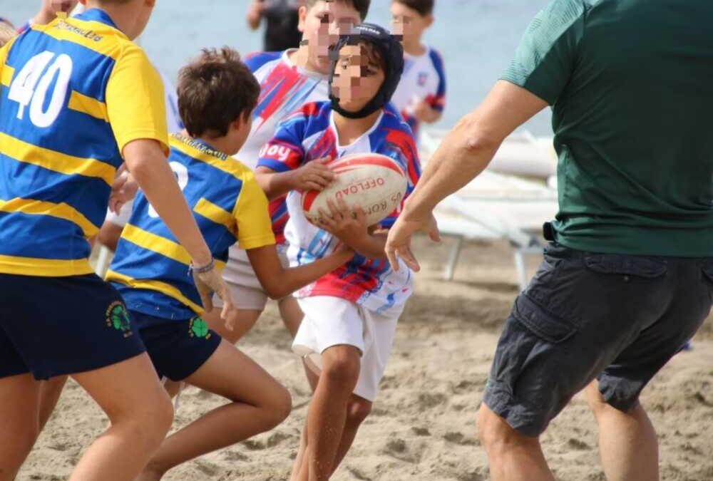 Beach rugby giovanile a Santa Marinella, tanta gente in spiaggia