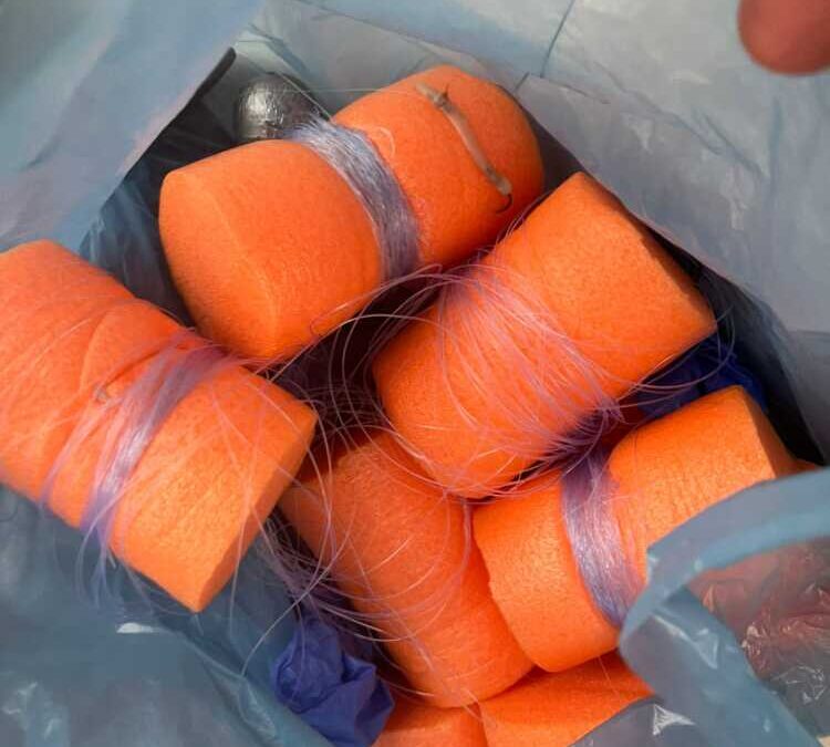 Reti da pesca di frodo rimosse dalla Capitaneria di Roma-Fiumicino