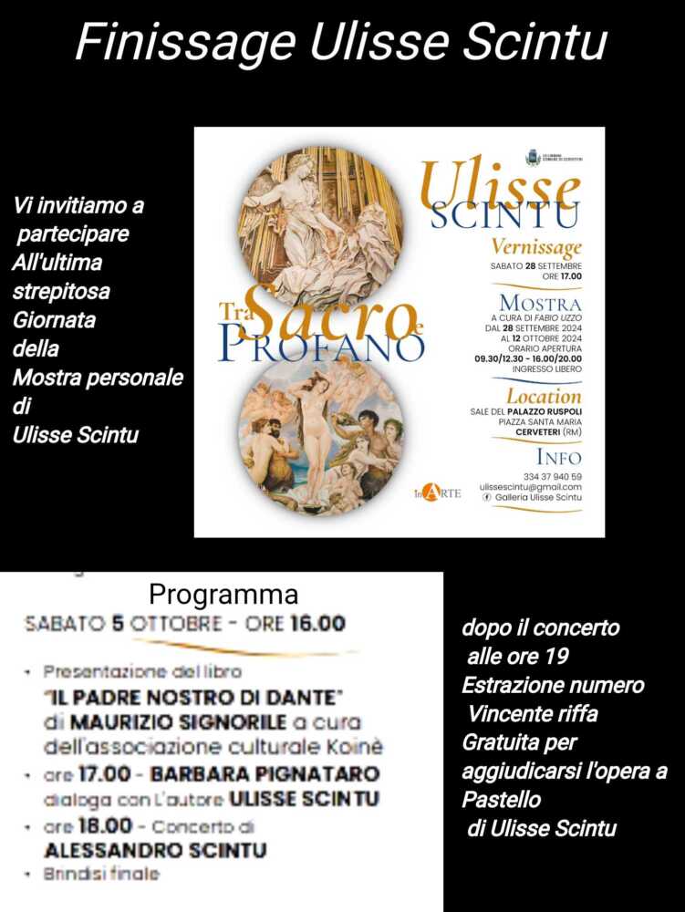 Finissage Tra Sacro e Profano Ulisse Scintu