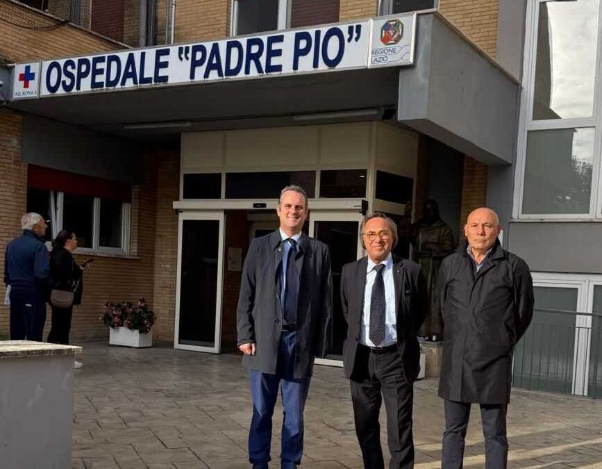 Battilocchio in visita all’ospedale Padre Pio di Bracciano