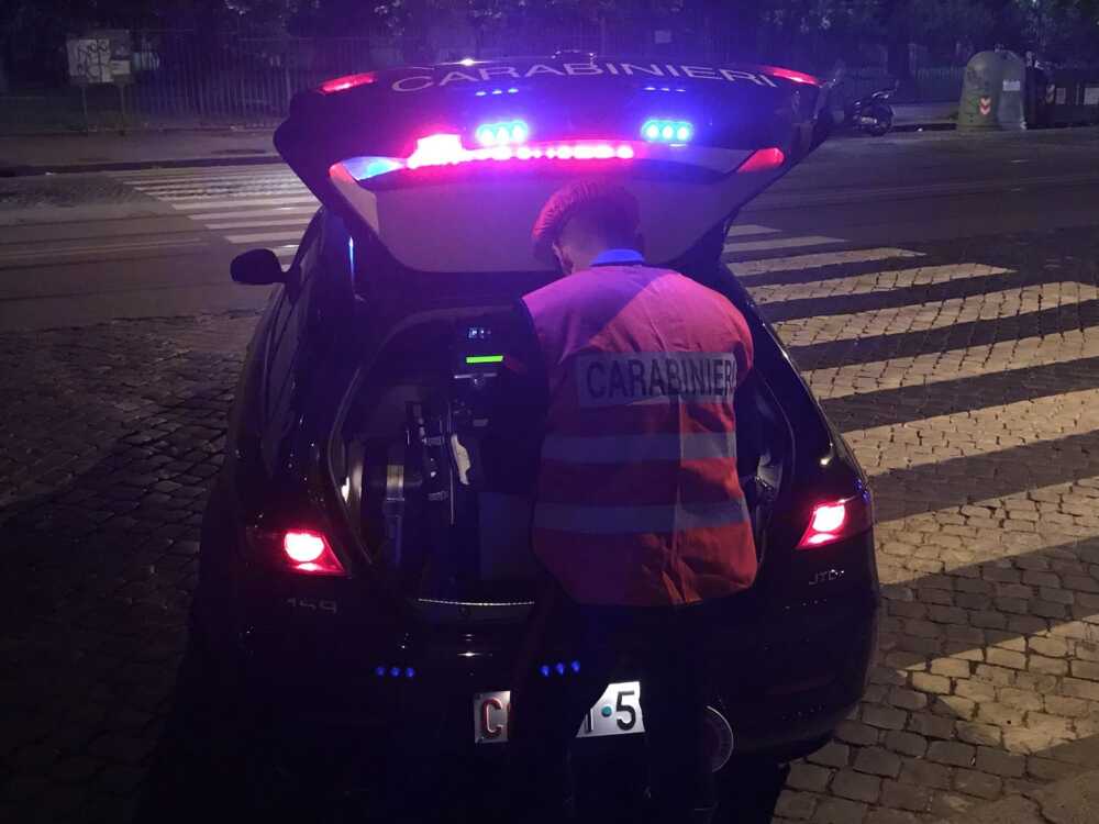 blocco controli carabinieri notte