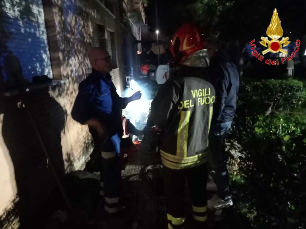 vvf vigili fuoco pompieri fuga gas via sabatini civitavecchia
