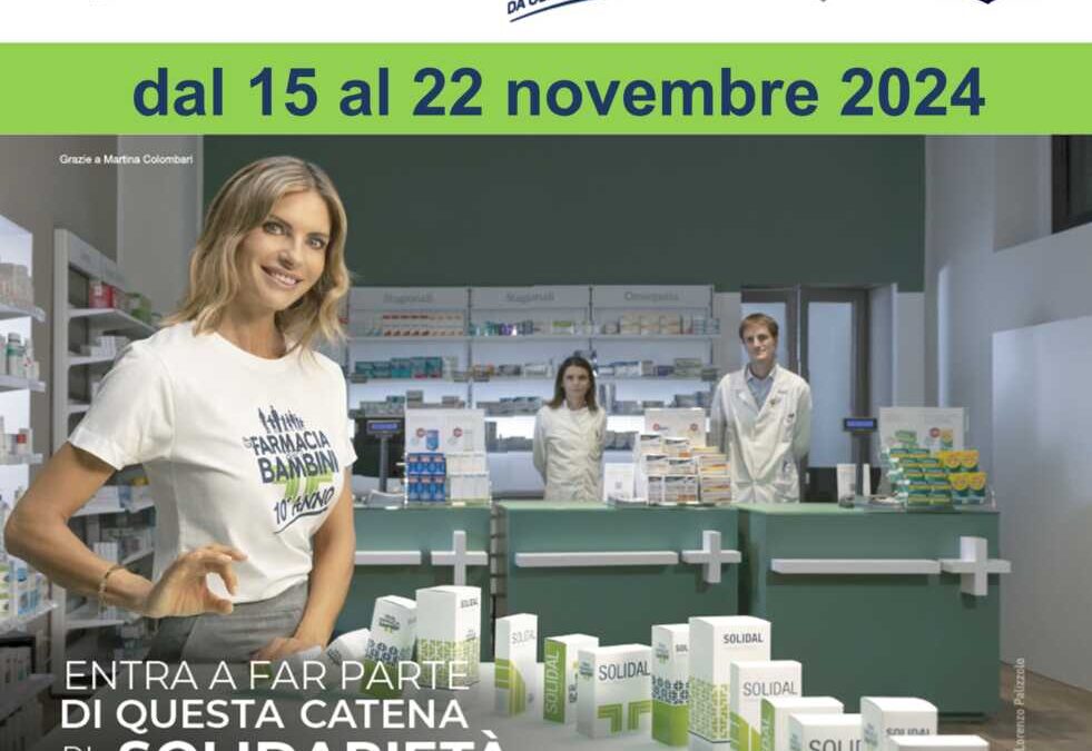“In Farmacia per i Bambini”, l’iniziativa a bracciano dal 15 al 22 novembre