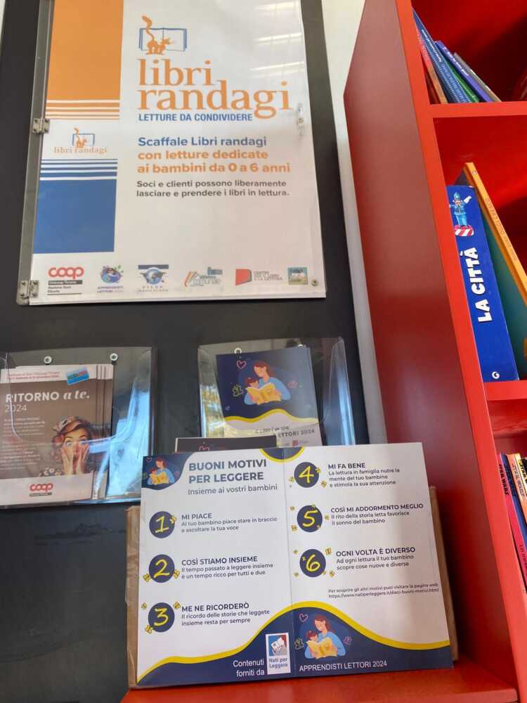 la Coop di Cerveteri l’inaugurazione del bookcrossing dedicato a bambini tra 0 e sei anni
