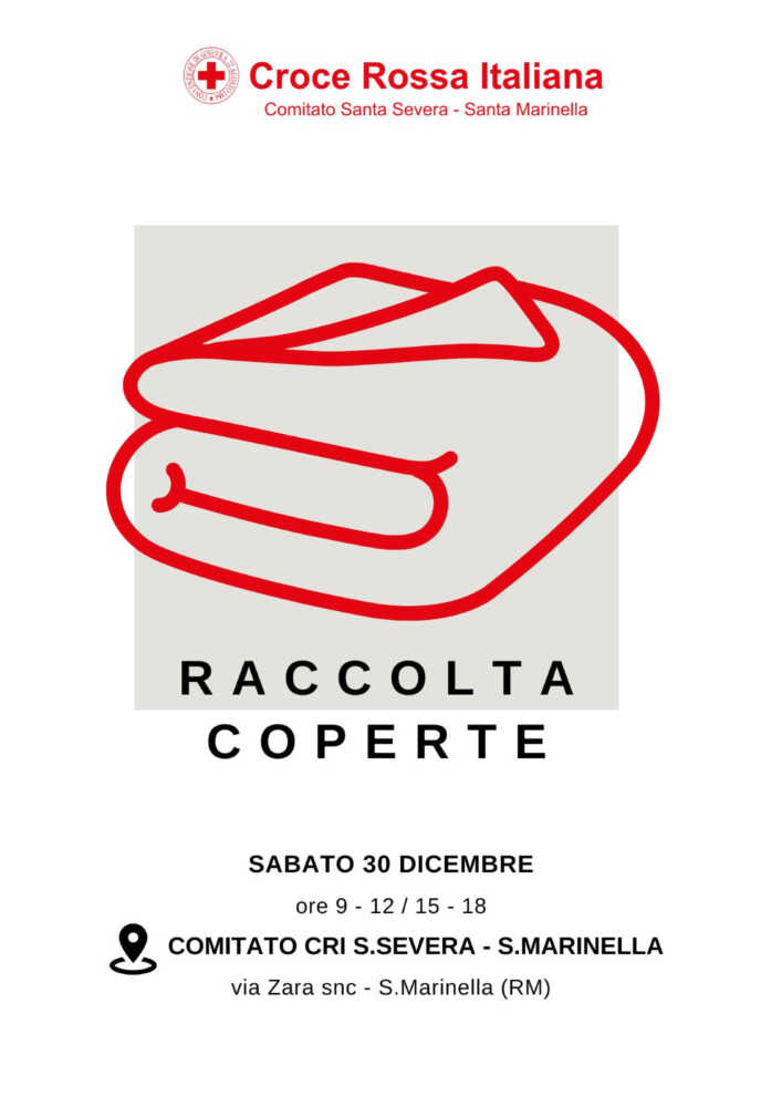 raccolta coperte cri santa severa