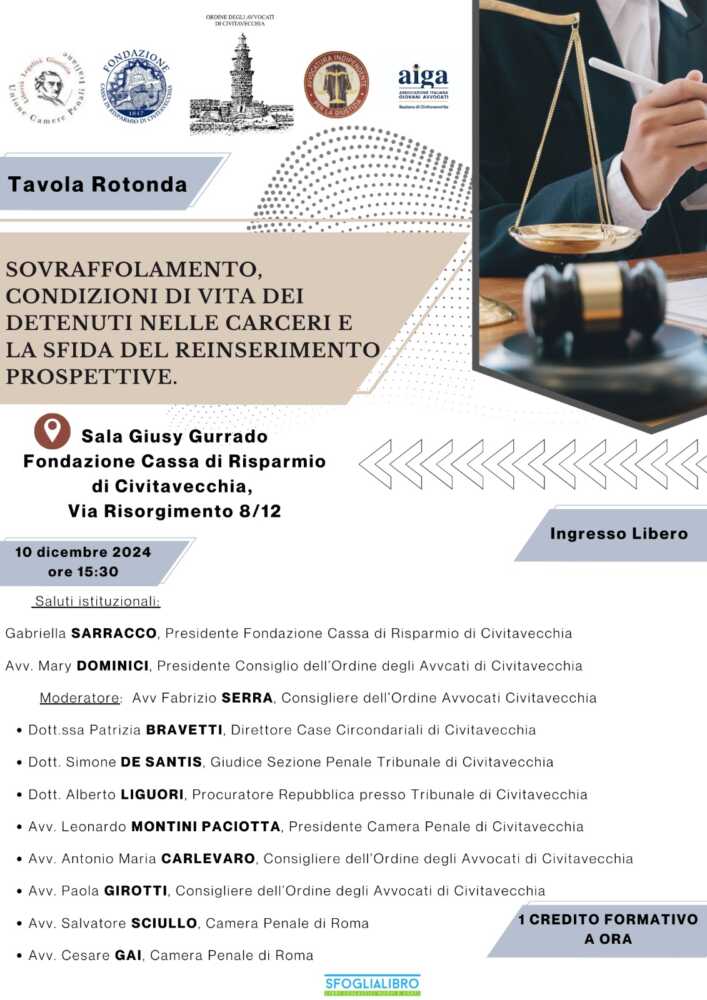Carceri sovraffollate, tavola rotonda di esperti a Civitavecchia