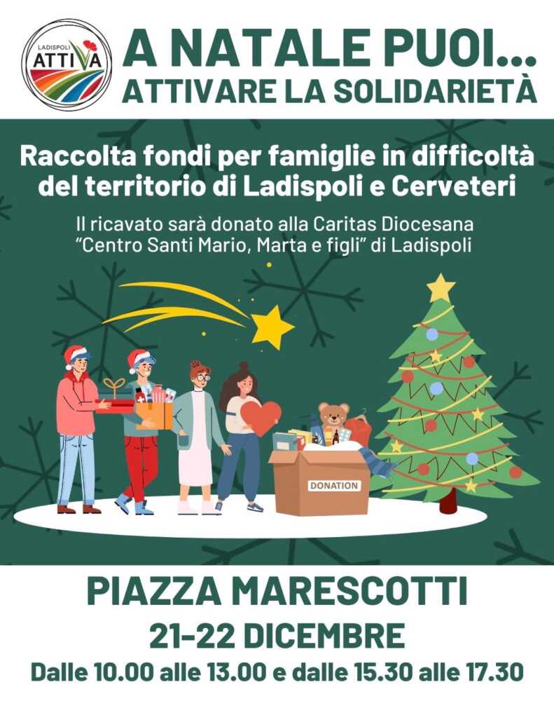 raccolta fondi natalizia di Ladispoli Attiva raccolta fondi natalizia di Ladispoli Attiva