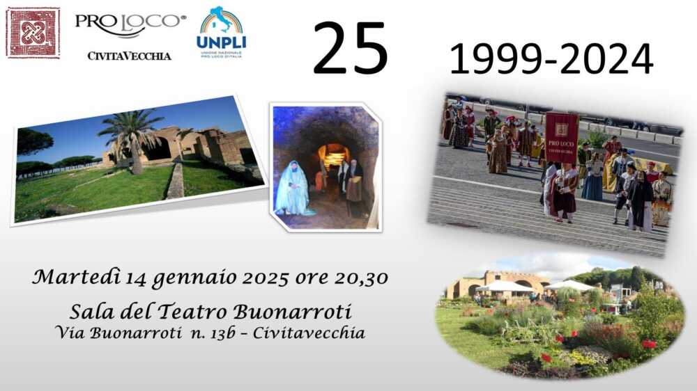 La Pro Loco di Civitavecchia compie 25 anni: serata speciale alla sala Buonarroti