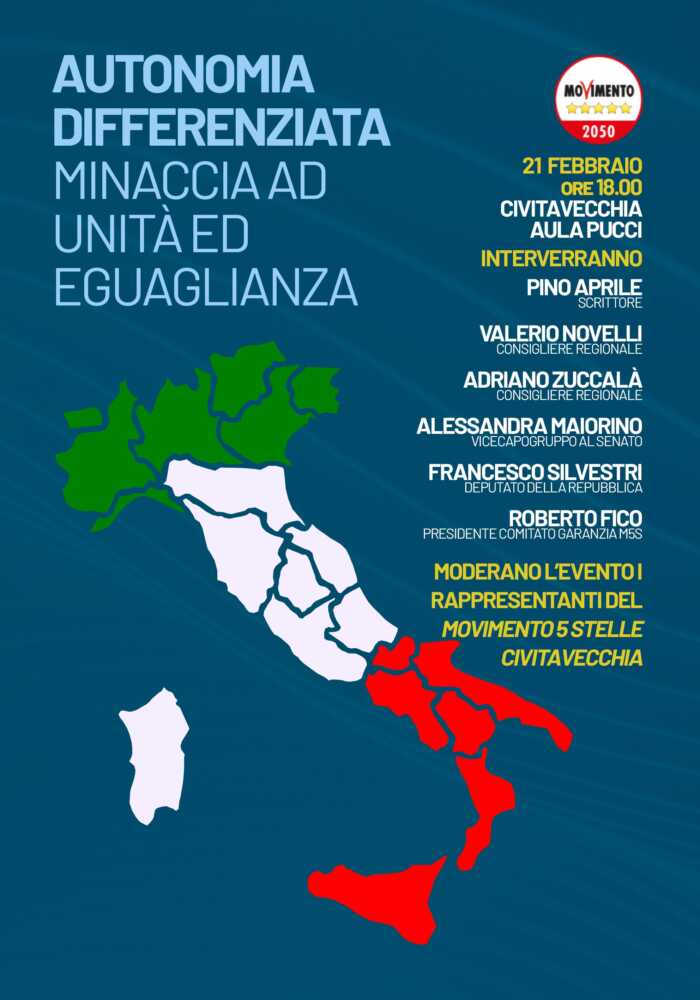 autonomia differenziata m5s civitavechcia